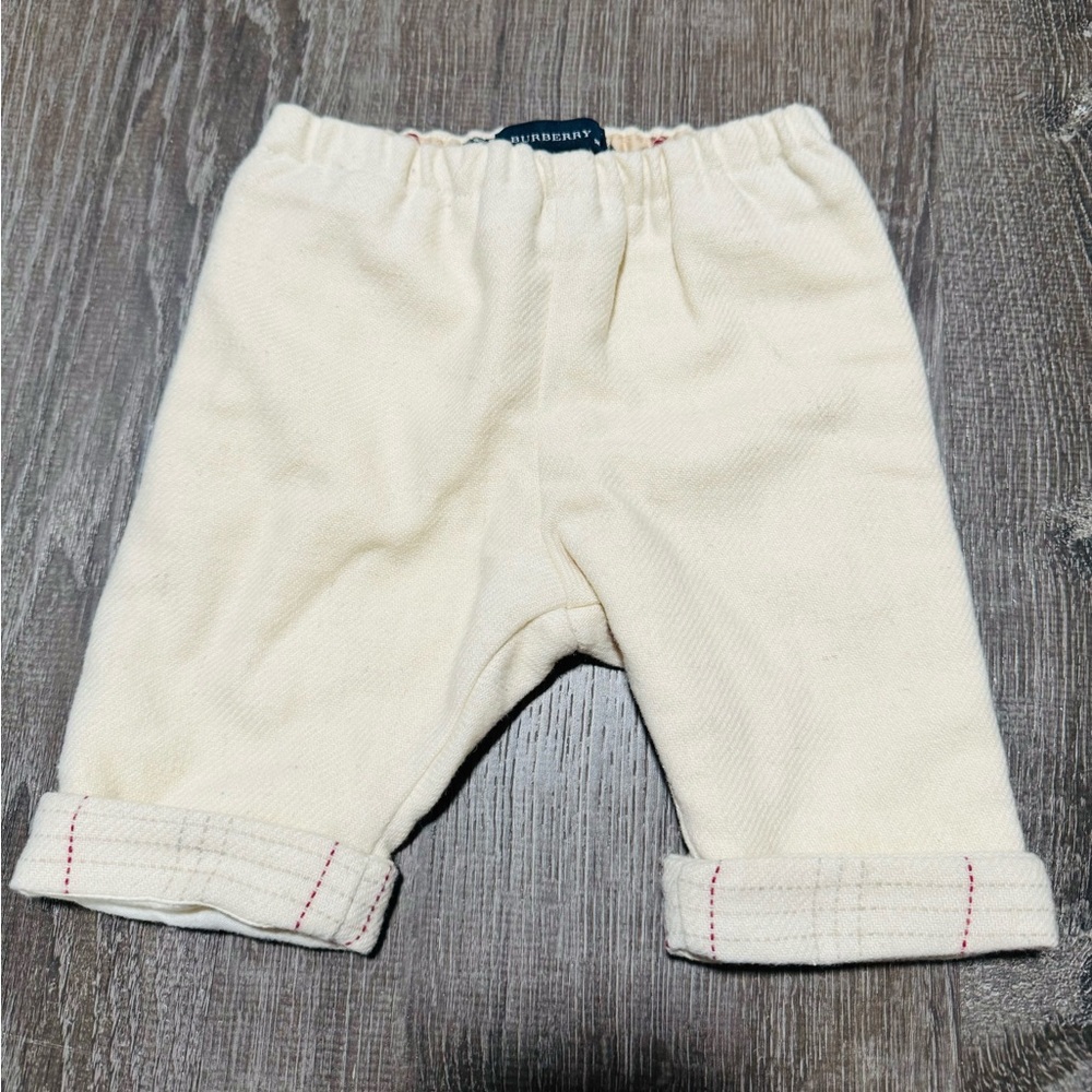BURBERRY***Ivory Wool Baby Pants***1 Mo. $329